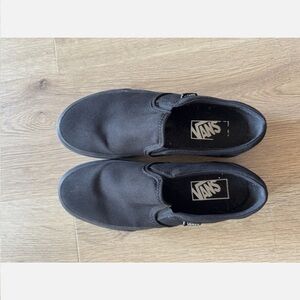Vans Asher Classic Black Slip-On Sneakers
